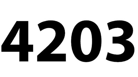 Zahl 4203