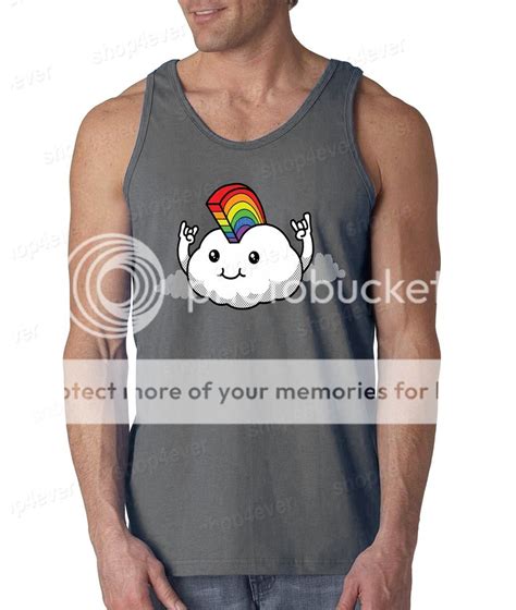 Floating Cloud Rainbow Mohawk Men S Tank Top Gay Pride Funny Tank Tops EBay