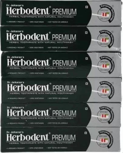 Dr. Jaikaran Herbodent Premium Herbal Toothpaste 100g Pack of 6 ...