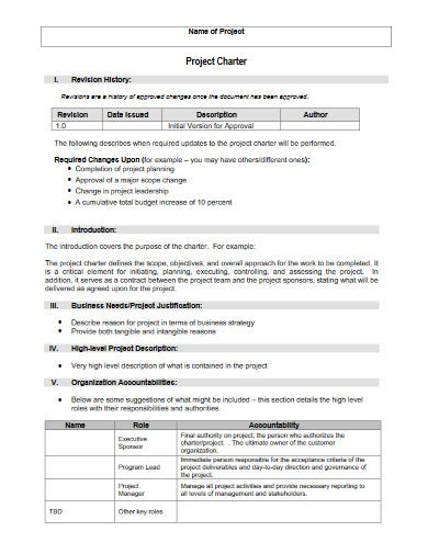 Project Charter - 12+ Examples, Format, How to Write, Pdf