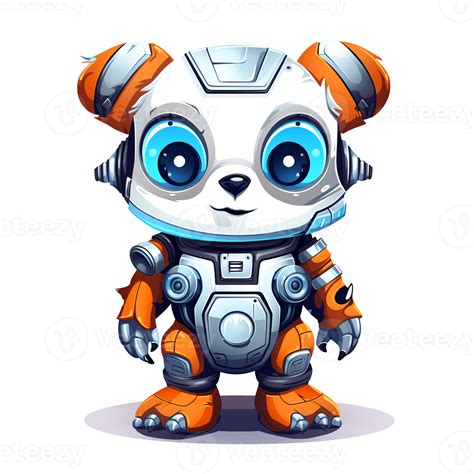 Cartoon Panda Robots T Shirt Sticker Funny Cyborg Ai Generated 34216778 Png