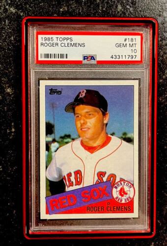 Topps Roger Clemens Rookie Card Rc Psa Gem Mint Ebay