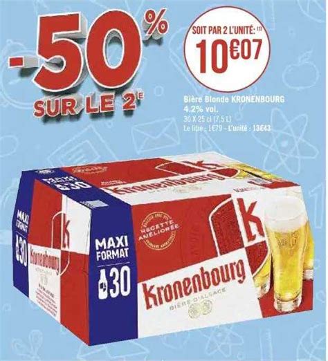 Promo Bière Blonde Kronenbourg Vol chez Spar iCatalogue fr