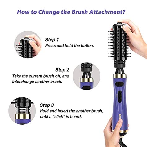 Beautimeter In Hot Air Spin Brush Kit For Styling And Frizz Control Negative Ionic Blow