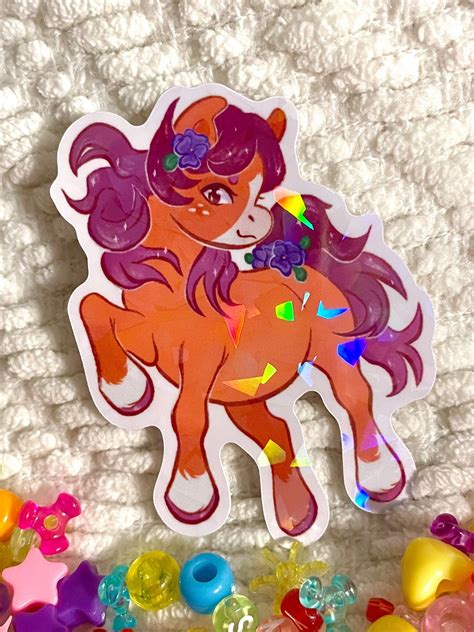 Lesbian Pride Pony Holographic Vinyl Sticker Etsy