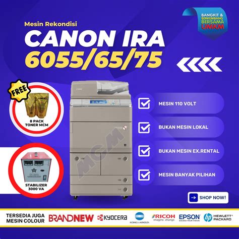 Jual Mesin Fotocopy Canon Ir Adv 6055 6065 6075 Rekondisi 110 Volt