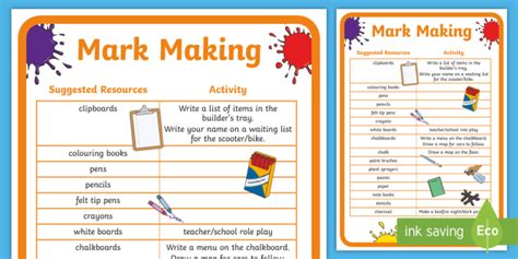 Mark Making Ideas For Reception EYFS KS1 Teacher Made