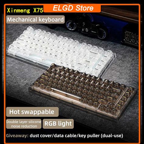 Xinmeng X Transparent Gasket Structure Hot Swappable Wired Rgb Mechanical Keyboard