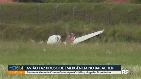 Piloto Faz Pouso For Ado Em Aeroporto De Curitiba Ap S Um Dos Motores