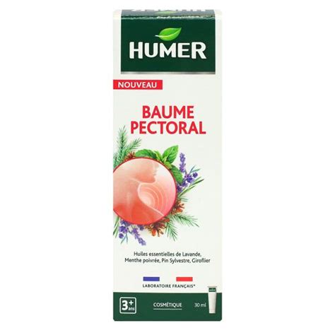 Humer Baume Pectoral 30 ml est un baume indiqué pour le massage Humer