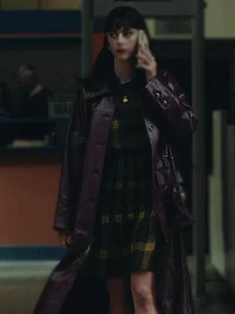 The Gentlemen Kaya Scodelario Leather Trench Coat