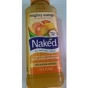 Naked Juice Smoothie Mighty Mango Calories Nutrition Analysis