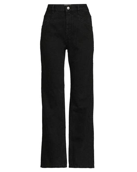 Isabel Marant Nadege High Rise Wide Leg Jeans In Black Lyst