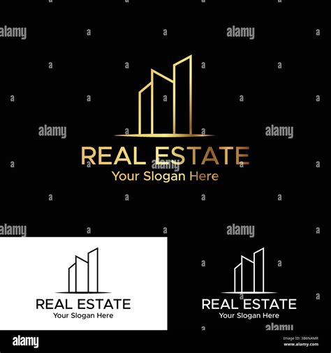 real estate minimal logo stock vector image art alamy