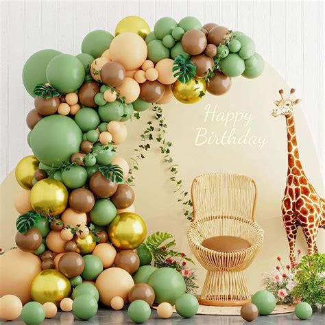 165PCS Olive Green Balloon Arch Garland Kit Birthday Baby Shower Party