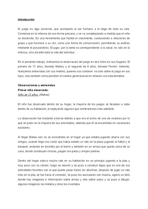 TP 2 Desarrollo - trabajo practico sobre el juego - Introducción El