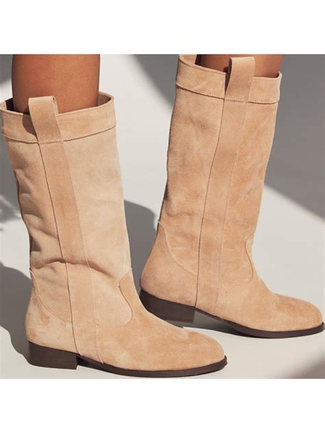 Cizme MYA Piele Naturala Nude