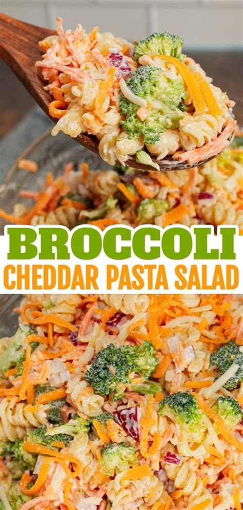 Broccoli Cheddar Pasta Salad Cold Pasta Salad Recipes Broccoli Pasta