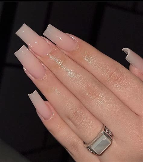 Pin By On Nails Acrylic Nails Nude Tapered Square Nails Long Square Nails
