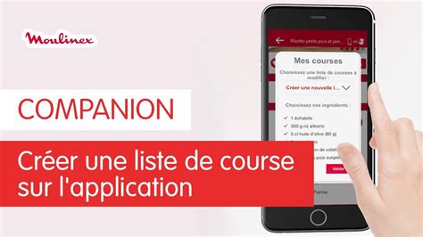 Comment Cr Er Une Liste De Courses Dans L Application Companion Les