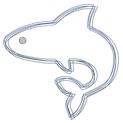 Shark Scribble Stitch Embroidery Designshark Embroidery Des Inspire