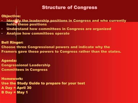 Ppt Structure Of Congress Powerpoint Presentation Free Download Id416346