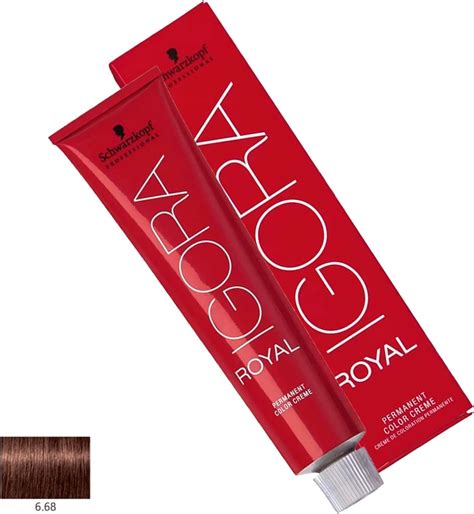 Schwarzkopf Igora Royal 6 68 Dark Blonde Chocolate Red Permanent Hair Color 2 1 Fl Oz 60 G