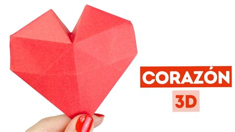 Corazón de papel 3D en origami Tutorial Manualidades Play