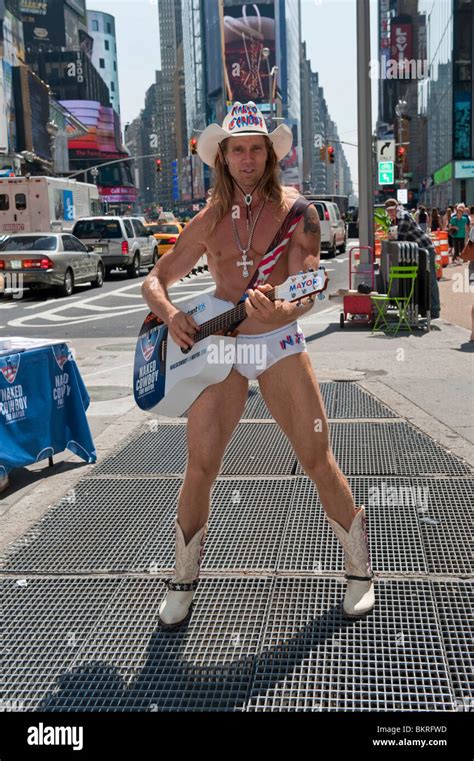 The Naked Cowboy In Times Square Manhattan New York NYC USA Stock Photo Alamy