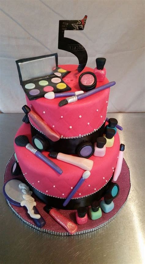 Makeup Birthday Cake Make Up Cake Makeup Birthday Cakes Sweet 16 Cakes