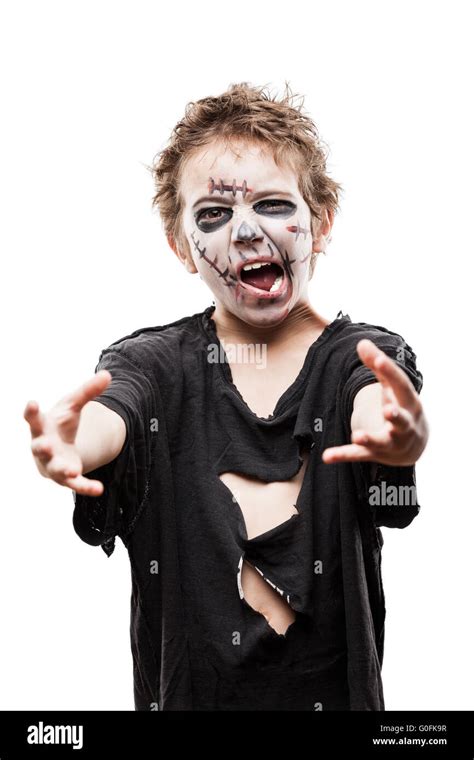 Walking dead zombie child halloween horror costume Stock Photo - Alamy