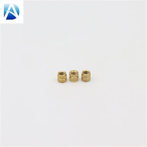 Brass Knurled Nut Inserts Self Tapping Slotted Nut Heat Staking