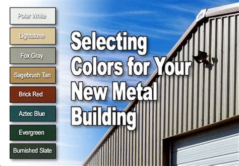 Selecting Metal Building Colors - Barns, Garages & Sheds