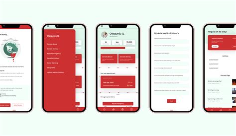 blood donation app on Behance