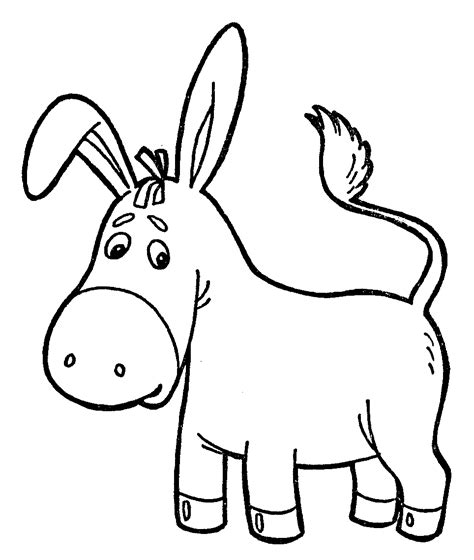 Раскраска Осел 🖍. Раскрашиваем любимыми цветами бесплатно и с улыбкой 👍