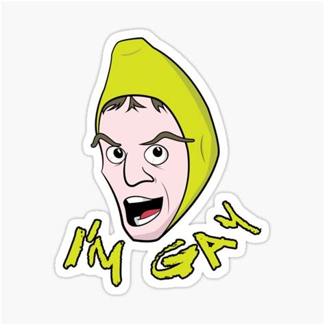 Idubbbz I M GAY Sticker By PippyThePirate Redbubble