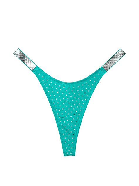 Buy Shine Strap Thong Bikini Bottom Order Undefined Online Victoria S Secret US