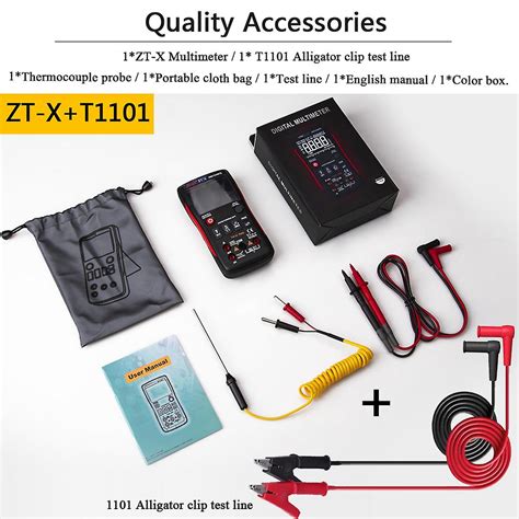 Digital Multimeter Tester 9999 Bside Zt-x Triple Display Temperatur ...