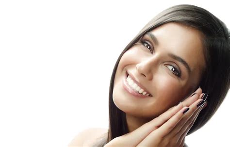 Wallpaper face smile brunette for mobile and desktop section девушки resolution 1920x1080