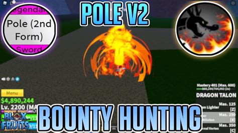 Pole V2 Dragon TalonBounty Hunting Montage Blox Fruits UPDATE 17