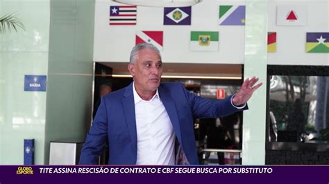 Vídeo Tite assina rescisão de contrato e CBF segue busca por