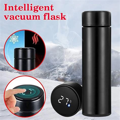 Temperature Display Indicator Insulated Stainless Steel Hot Cold Flask Bottle M At Rs