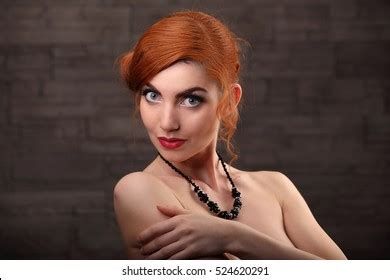 Portrait Lovely Naked Woman Covering Her Stock Photo 524620291 Shutterstock
