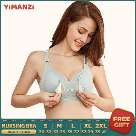 【yimanzi】maternity Intimates Breastfeeding Nursing Bra Pure Cotton