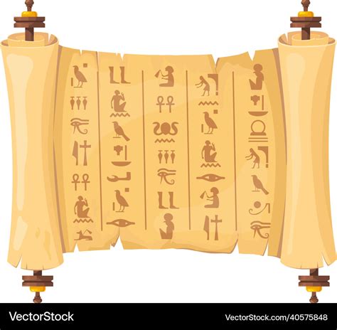 Egyptian Papyrus Scroll Ancient Egyptians Vector Image