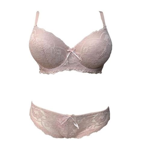 Ensemble Soutien Gorge E Et Culotte Dentelle Beige Lingerie Grande Taille Beige Cdiscount