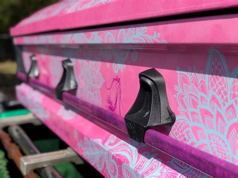 Families are choosing the pink casket for loved ones 9