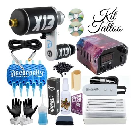 Kit Completo Tattoo Tatuagem Maquina X Fonte Digital Parcelamento