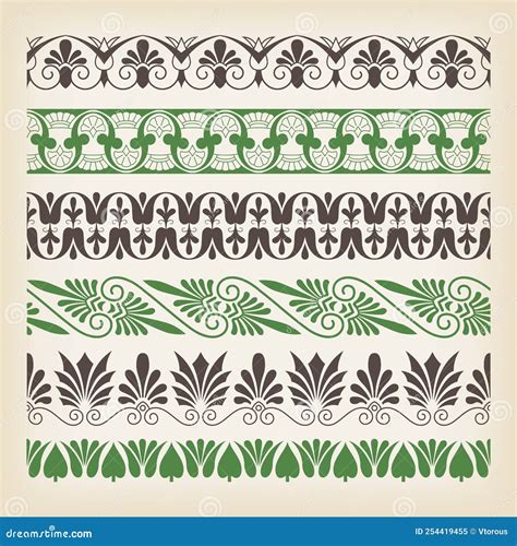 Seamless Borders Stock Vector Illustration Of Design 254419455