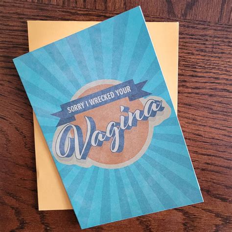 Sorry I Wrecked Your Vagina Mother S Day Card Funny And Etsy